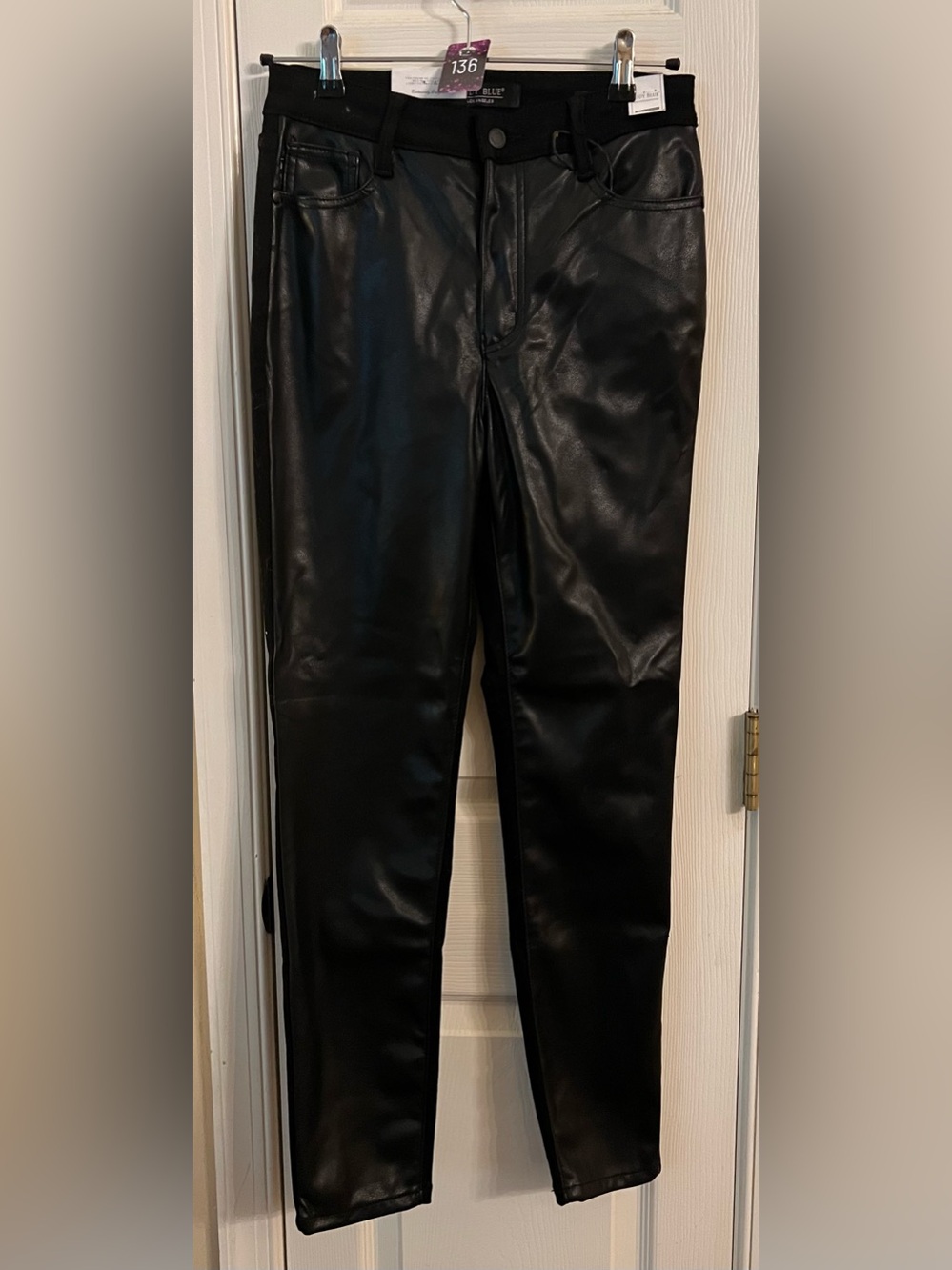 Judy Blue NWT Size 5/27 Faux Leather Black Skinny Pants